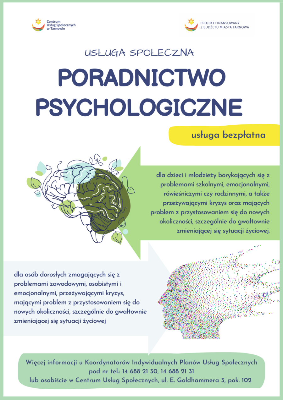 Plakat poradnictwa psychologicznego
